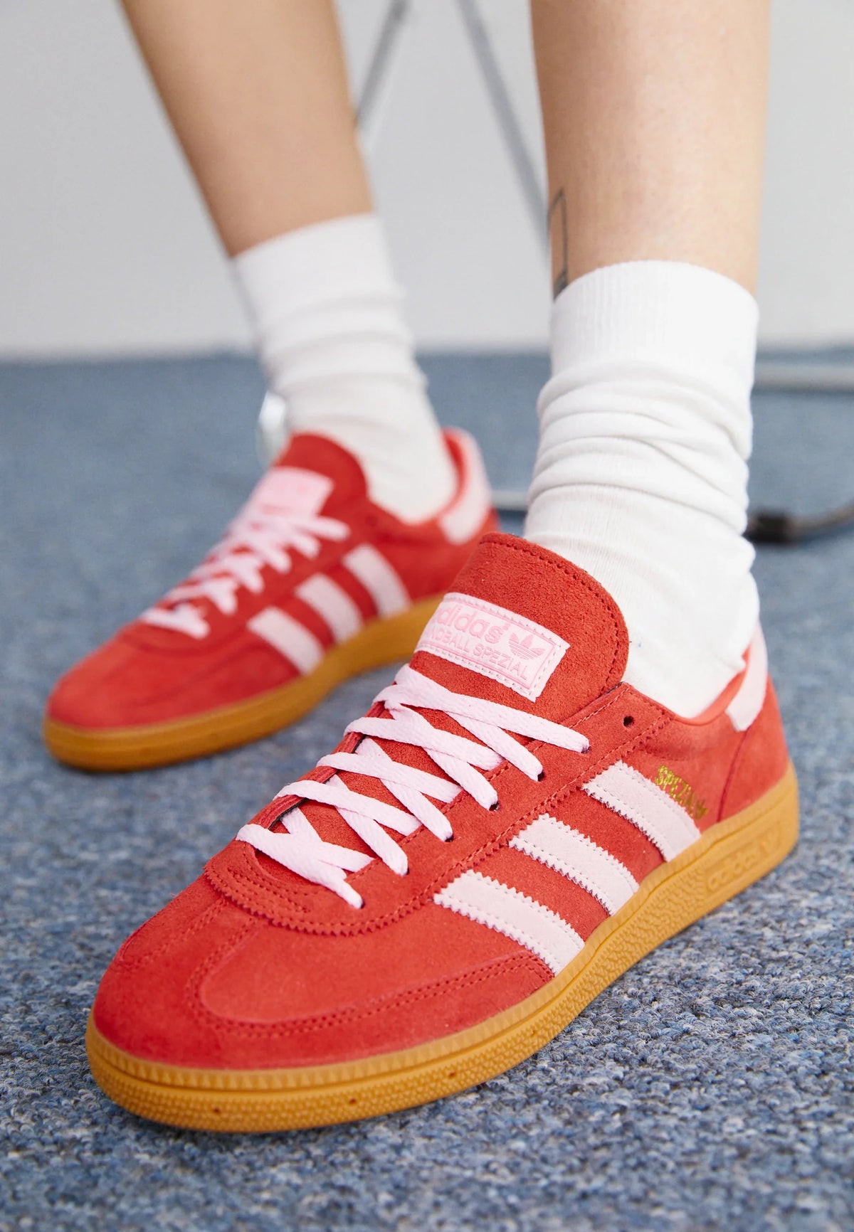 Adidas Handball Spezial Bright Red Clear Pink Women's Sneakers IE5894