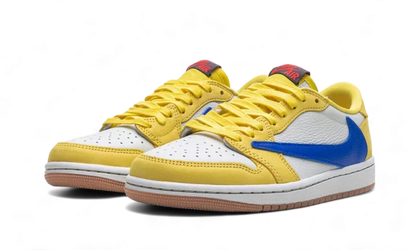 Air Jordan 1 Low Travis Scott Canary Women's Sneakers DZ4137-700
