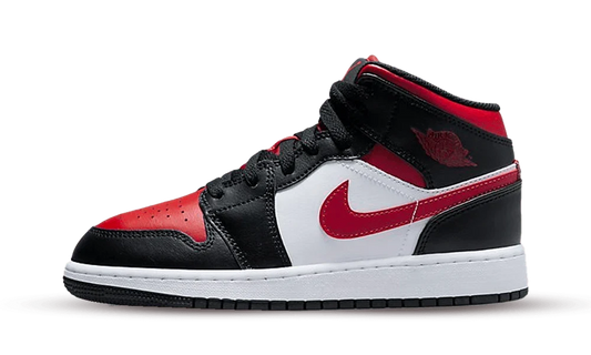 Air Jordan 1 Mid Alternate Bred Toe Kids' Sneakers 554725-079