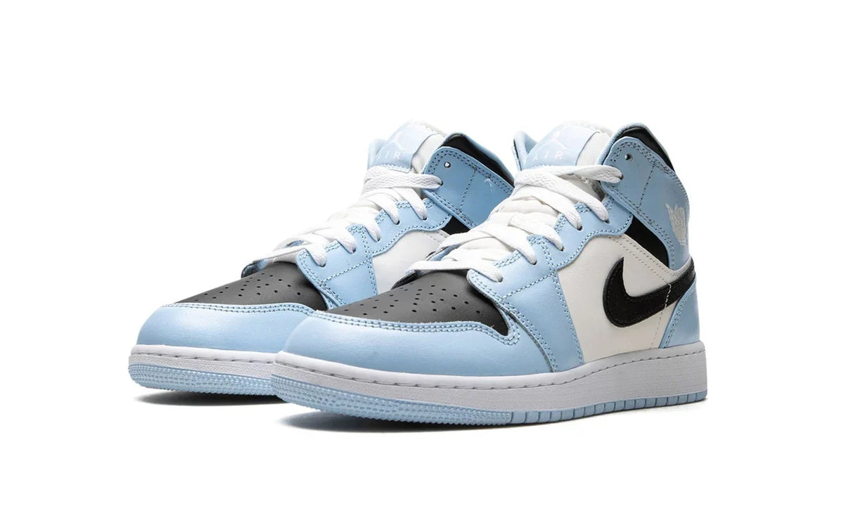 Air Jordan 1 Mid Ice Blue Kids' Sneakers 555112-401