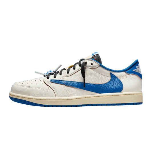 Air Jordan 1 Retro Low OG SP Fragment x Travis Scott Sail Military Blue Men's Sneakers