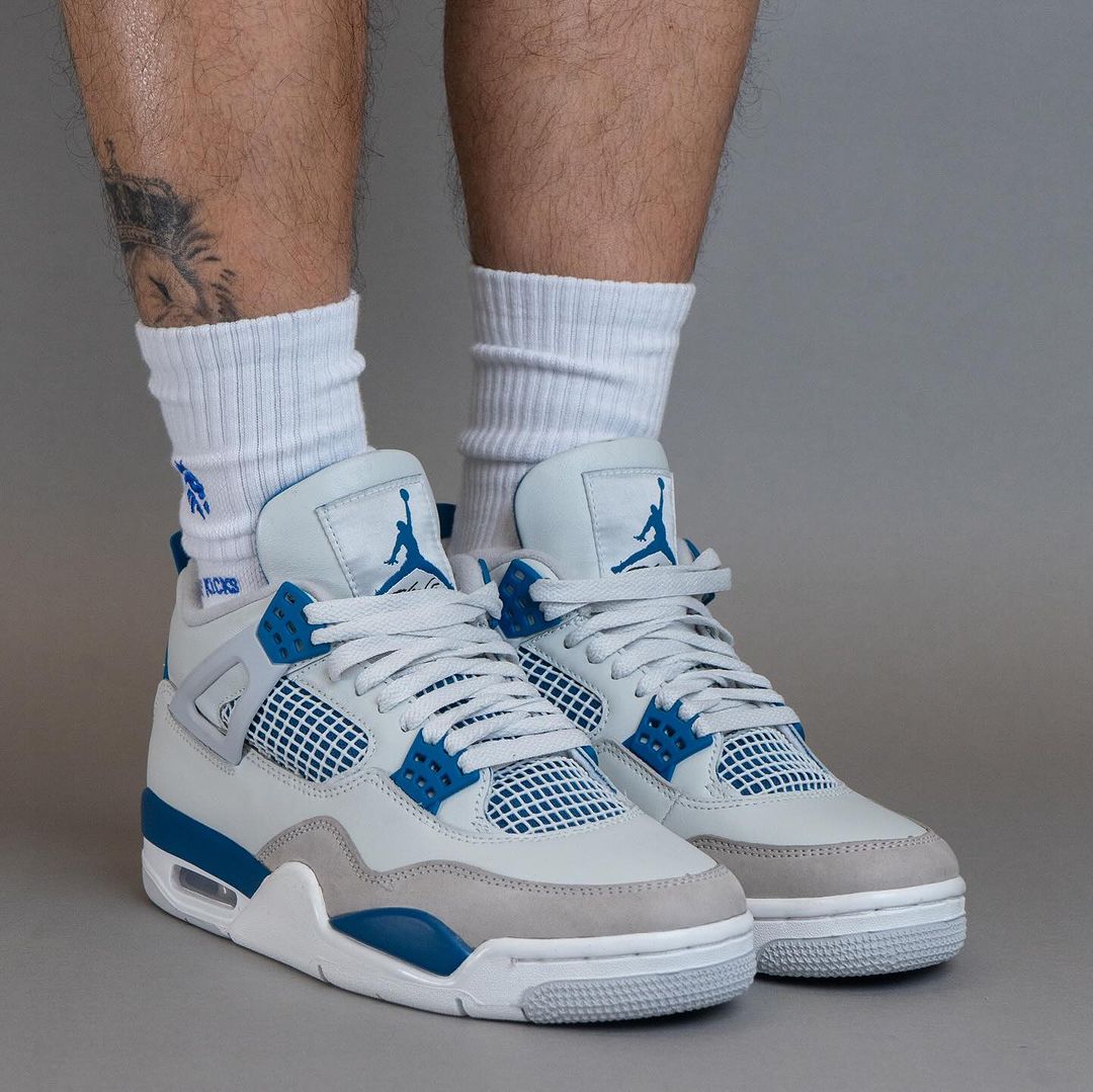 Air Jordan 4 Retro Military Blue 2024 Men's Sneakers FV5029-141