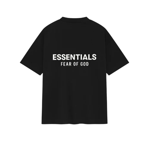 Fear of God Essentials SS25 Jet Black T-Shirt – Unisex