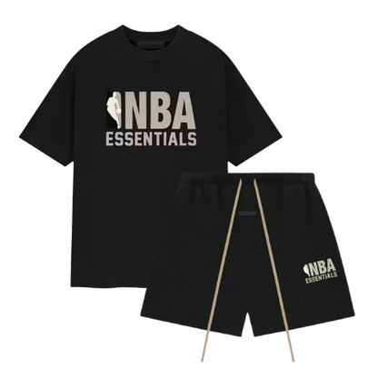 Fear of God Essentials NBA Black Grey Summer Set – Unisex