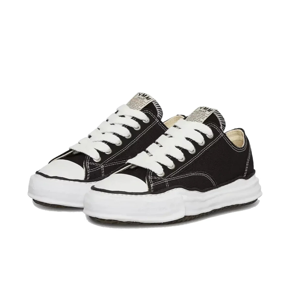 Maison Mihara Yasuhiro Peterson OG Sole Canvas Low Black Sneakers A01FW702-BLK