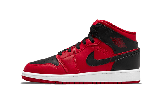 Air Jordan 1 Mid Reverse Bred Kids' Sneakers 554725-660