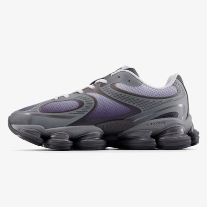 Pearl Grey and Black sneaker with visible cushioning pods