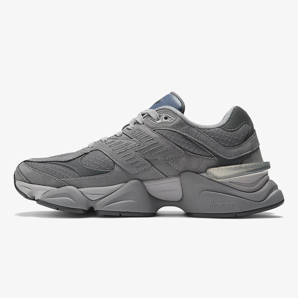 nb castlerock - ARDELIXA Castlerock sneaker with layered grey mesh, navy accents, and sculpted sole