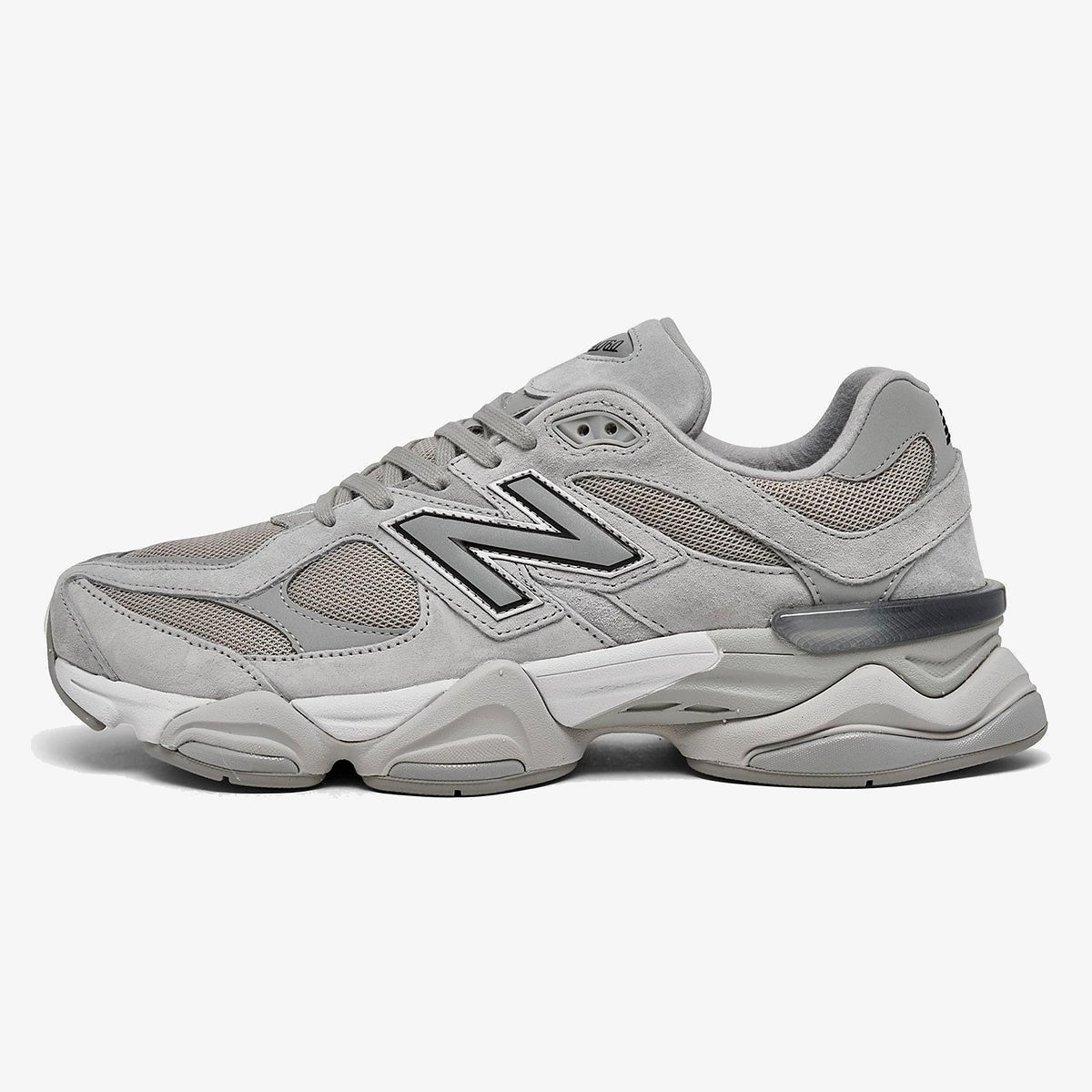 Silver and grey ARDELIXA sneaker with layered mesh and suede upper