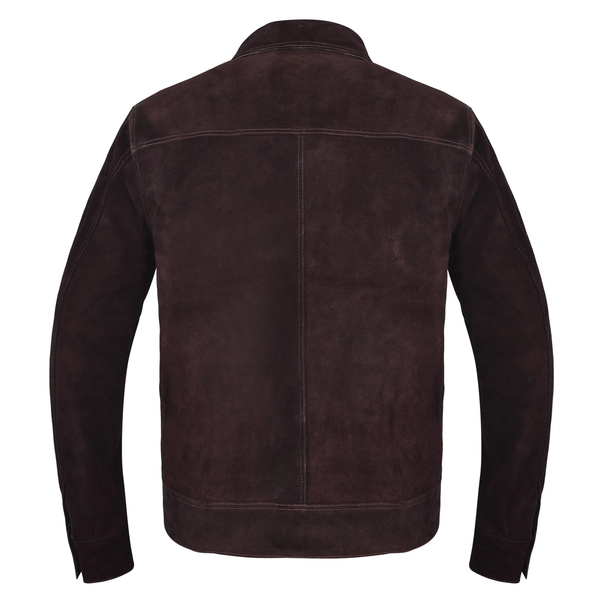 Men's Suede Trucker Jacket – Button-Front Vintage Jacket