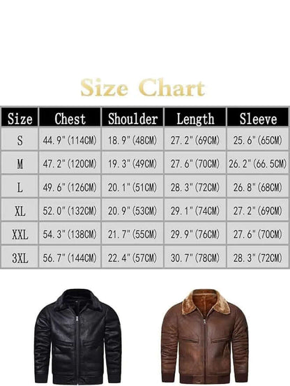 Men's Faux Leather Winter Jacket – Faux Fur Collar Bomber