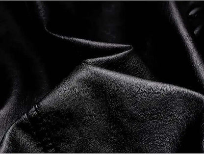 Men's Faux Leather Jacket – Stand Collar