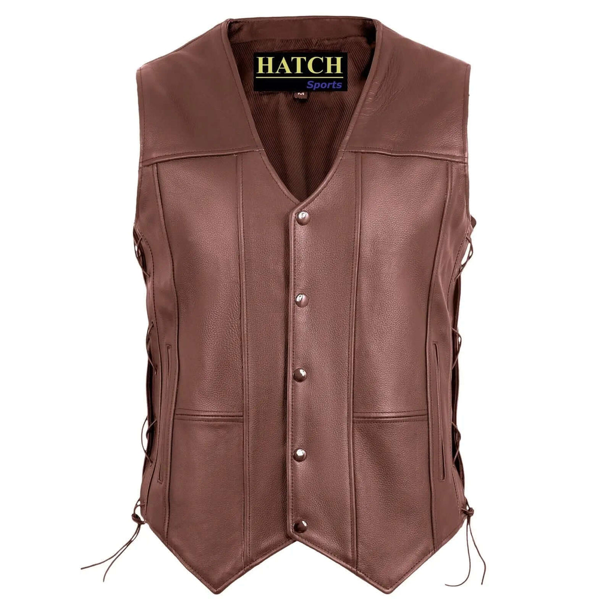 Men's Leather Vest – Classic Button Front