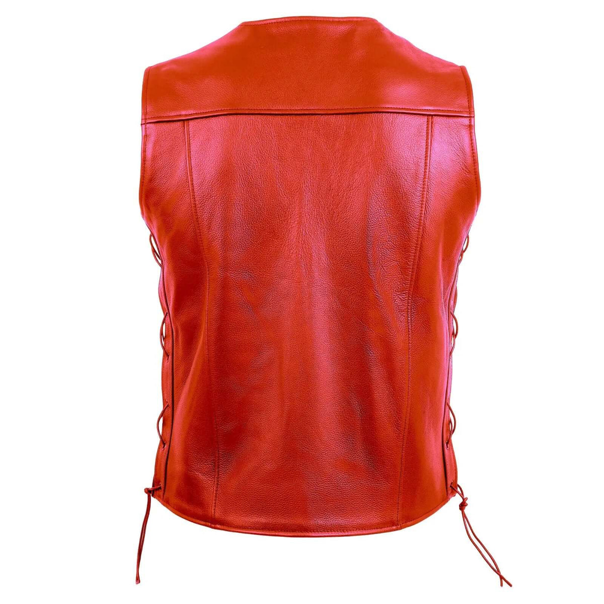 Men's Leather Vest – Classic Button Front