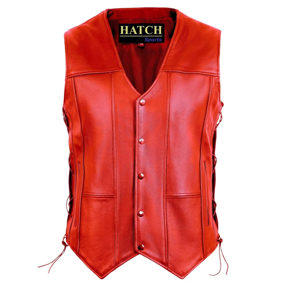 Men's Leather Vest – Classic Button Front