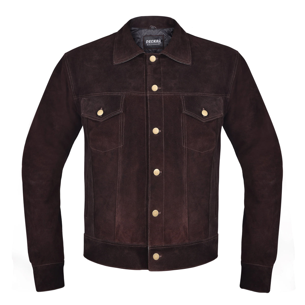 Men's Suede Trucker Jacket – Button-Front Vintage Jacket